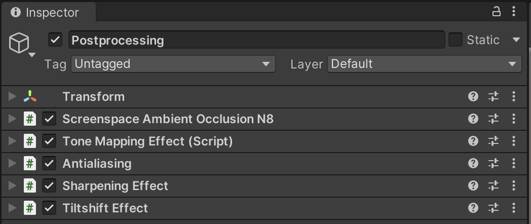 Additional Post-Processing components by Needle